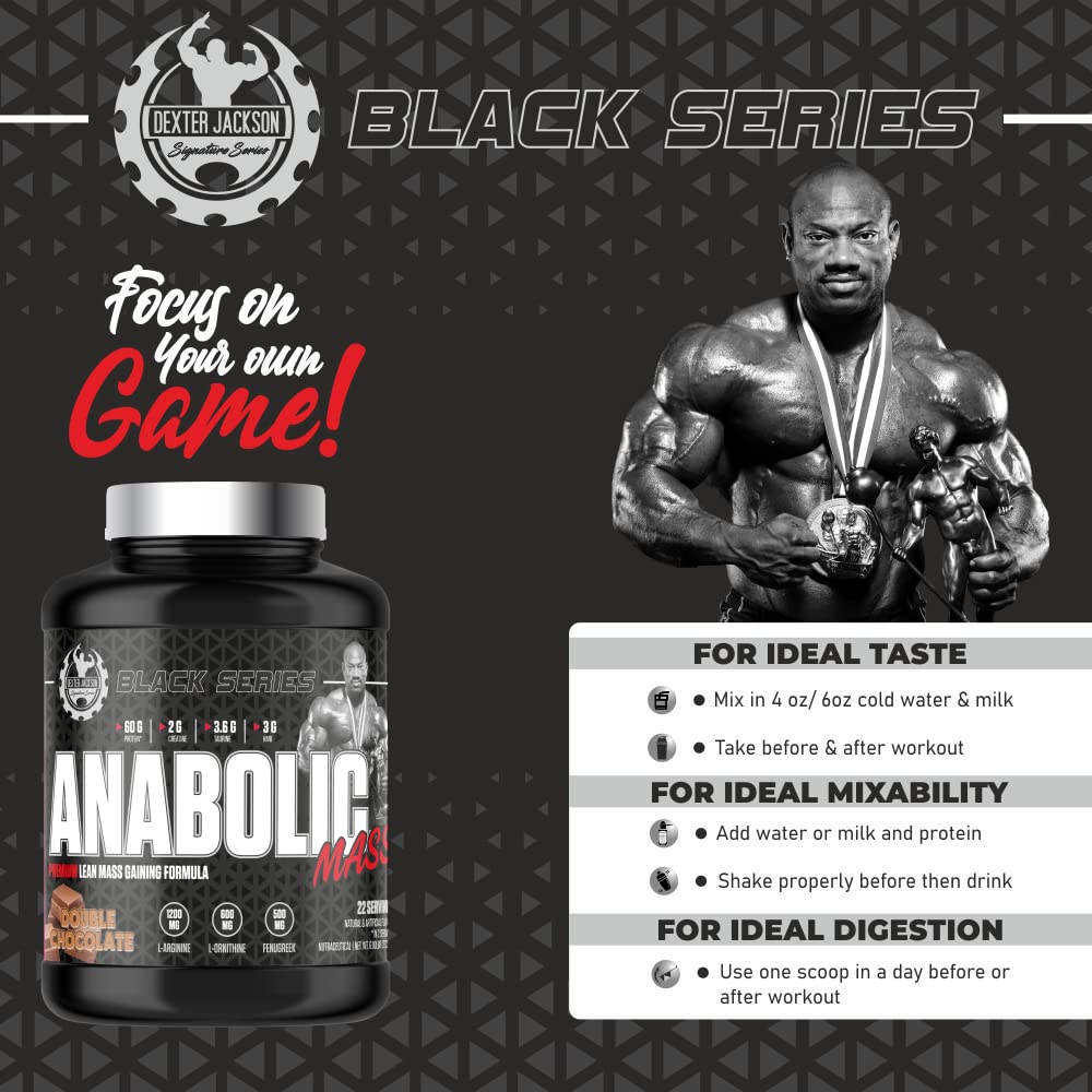 Dexter Jackson Black Series Anabolic Mass Gainer, 6 lbs