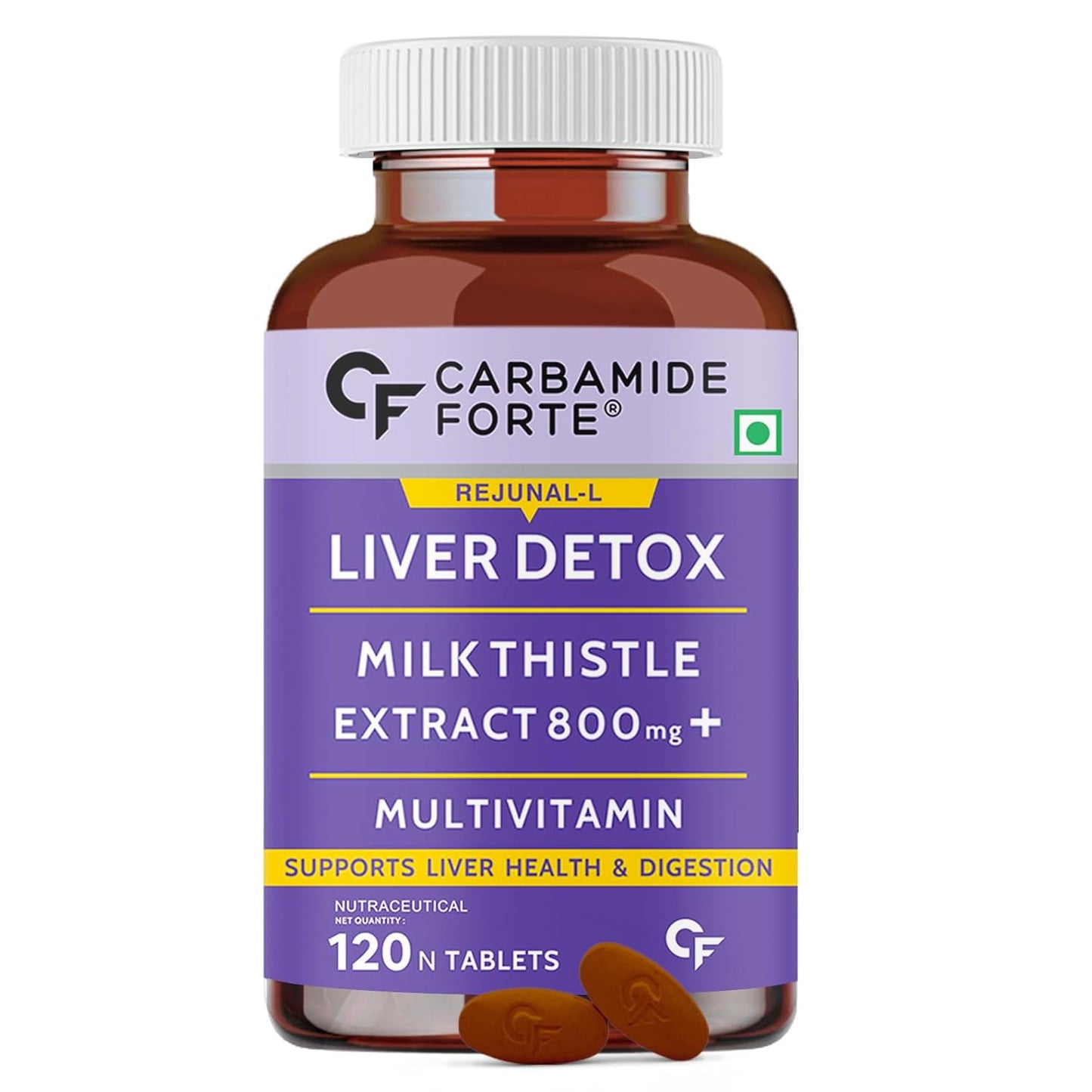 Carbamide Forte Liver Detox with Milk Thistle 800mg, 120 tablets