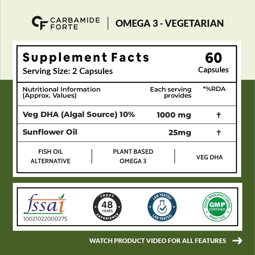 Carbamide Forte Veg Omega3 1000mg, 60 Veg capsules