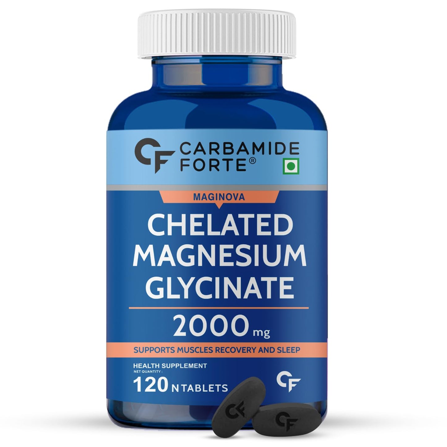 Carbamide Forte Chelated Magnesium Glycinate 2000mg, 120 tablets