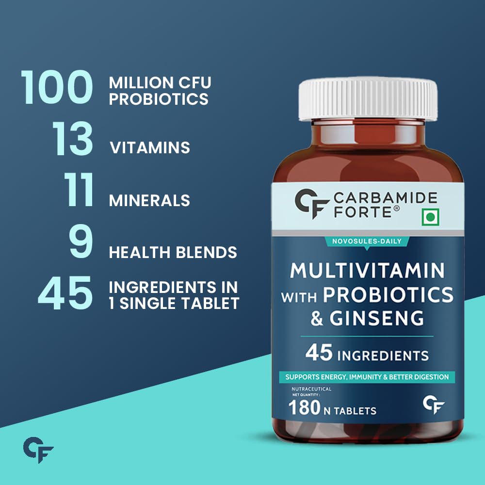 Carbamide Forte Multivitamin with Probiotics and Ginseng, 180 tablets