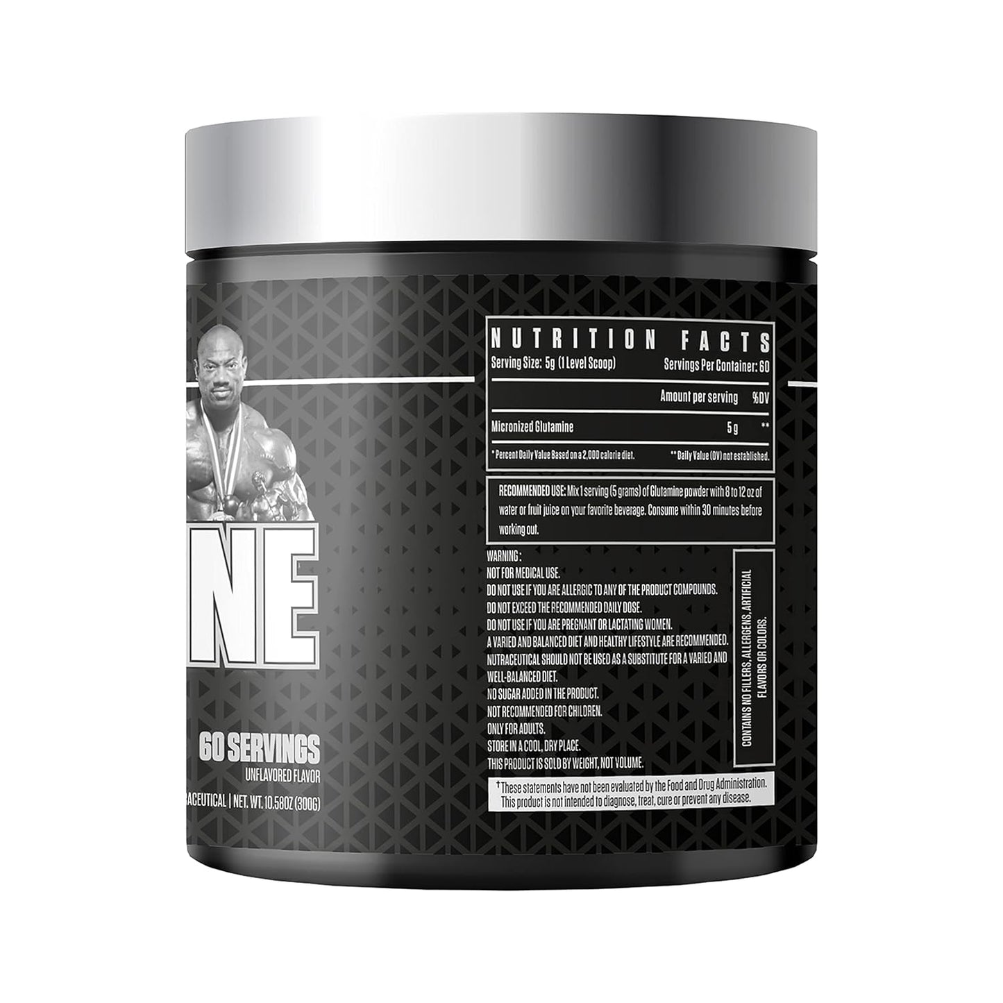 Dexter Jackson Black Micronized Glutamine, 60 Servings, 300gm