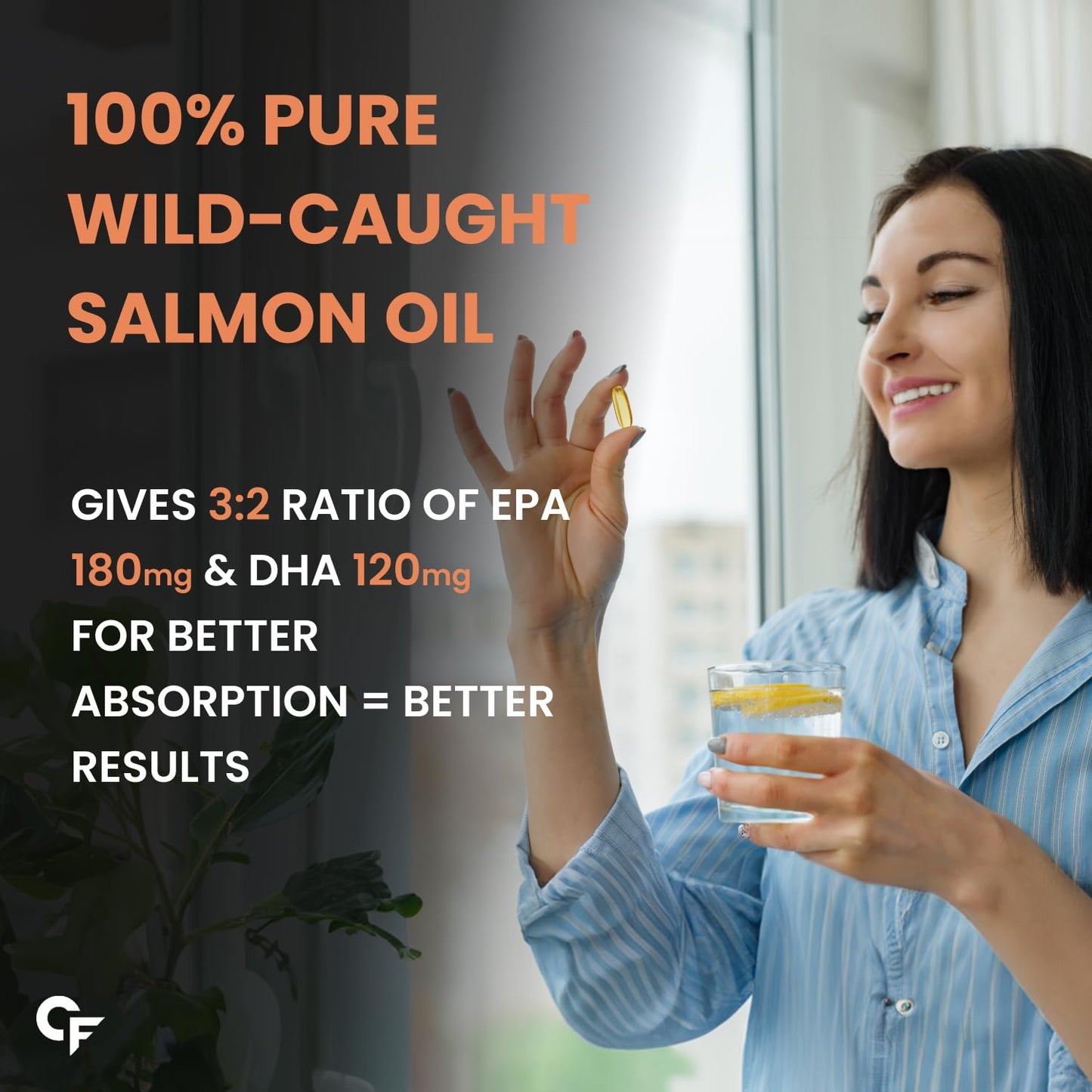Carbamide Forte Salmon Fish Oil Omega3, 1000mg, 90 softgels