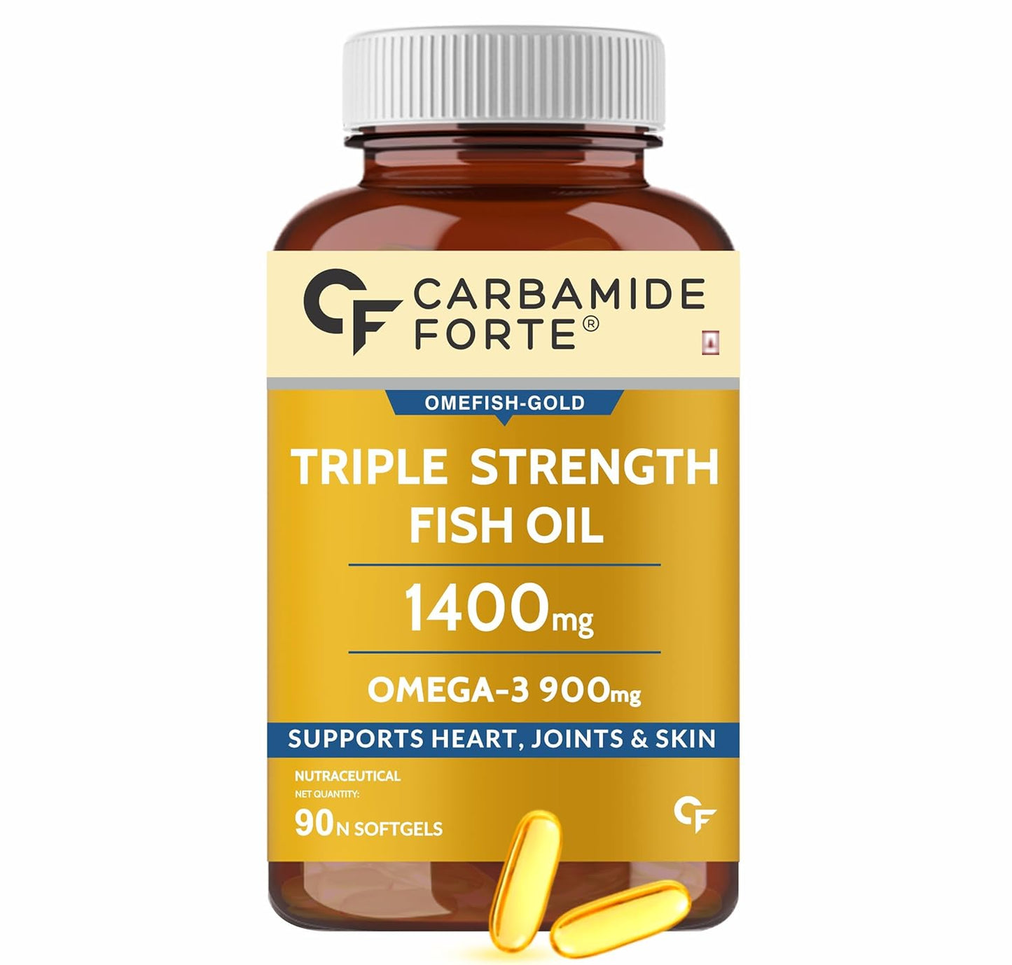 Carbamide Forte Triple Strength Fish oil Omega3 1400mg, 90 softgels