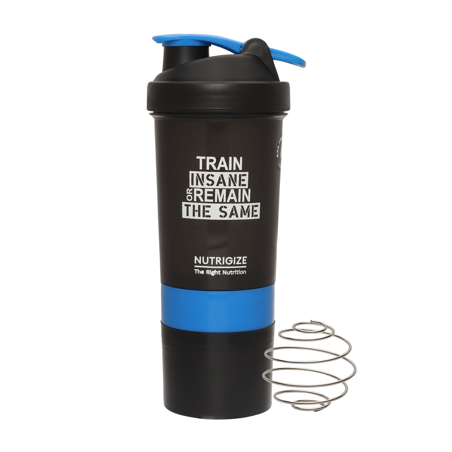 Nutrigize Protein Shaker bottle with 2 extra storage compartment (600 ml)