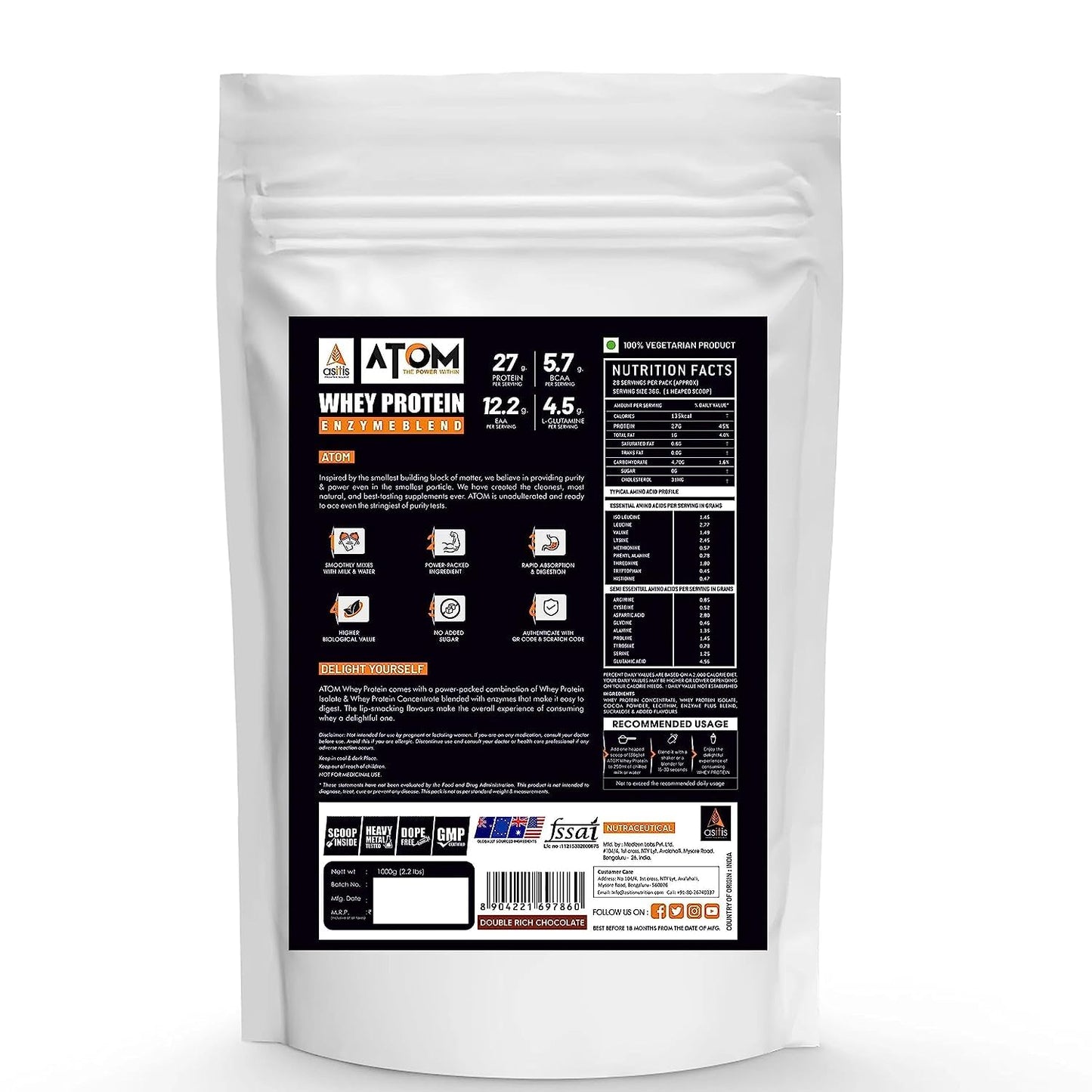 As-it-is ATOM Whey Protein Powder