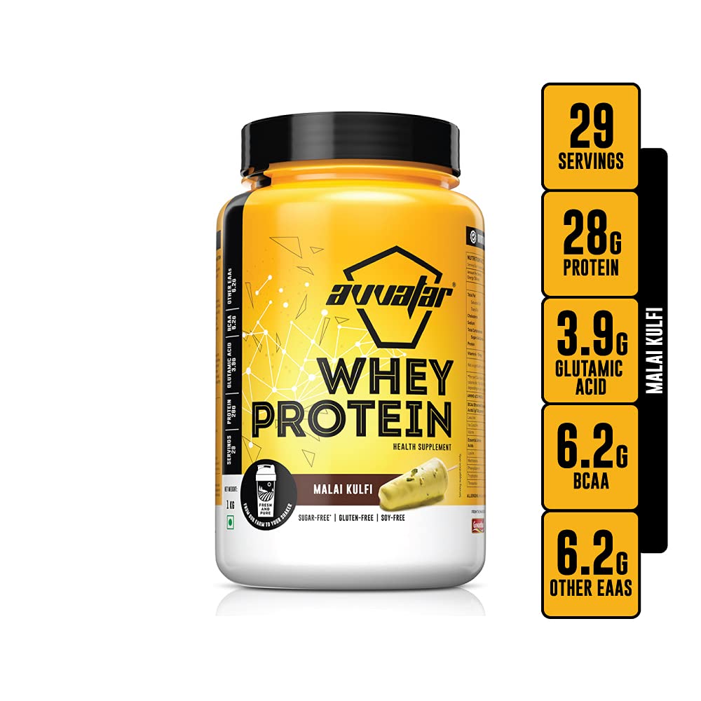 Avvatar Whey Protein Powder, Isolate & Concentrate Blend, 1kg