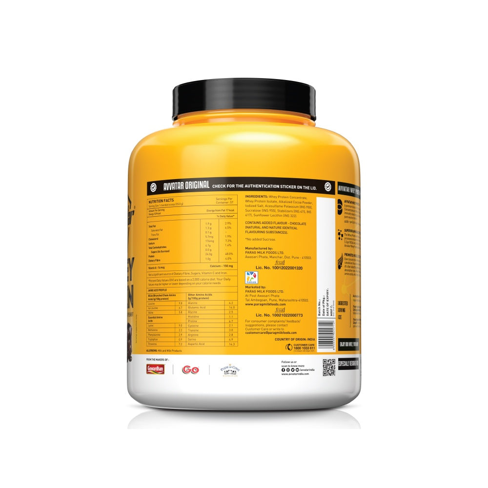 Avvatar Whey Protein Powder, 2kg