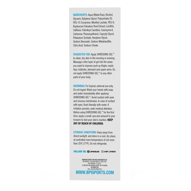 BPI Sports Shreding Gel for Skin Toning 236ml
