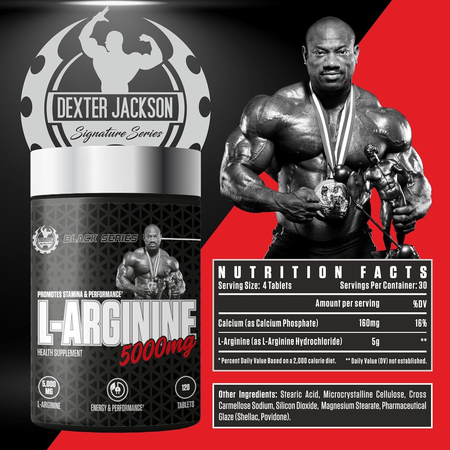 Dexter Jackson Black Series L-Arginine 5000 Mg 120 Tablets