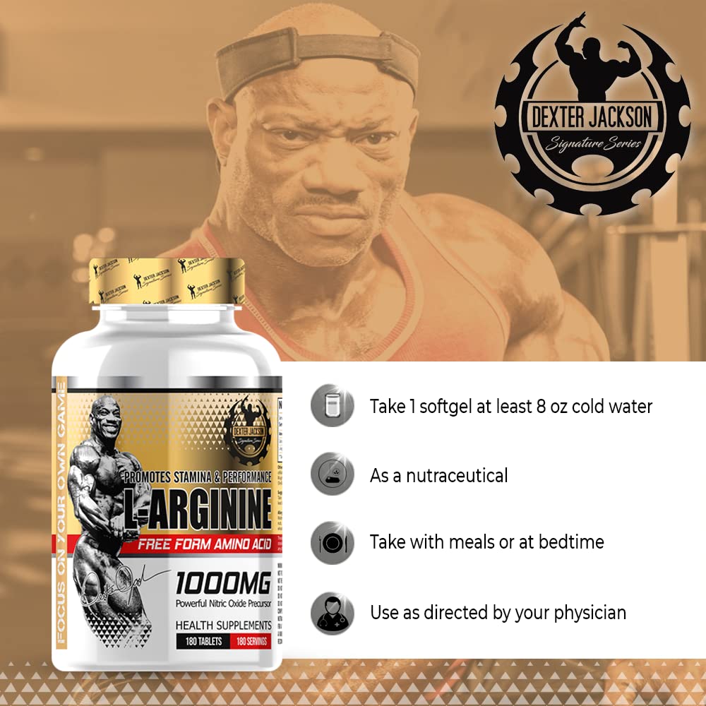 Dexter Jackson L-Arginine 1000 Mg 180 Tablets