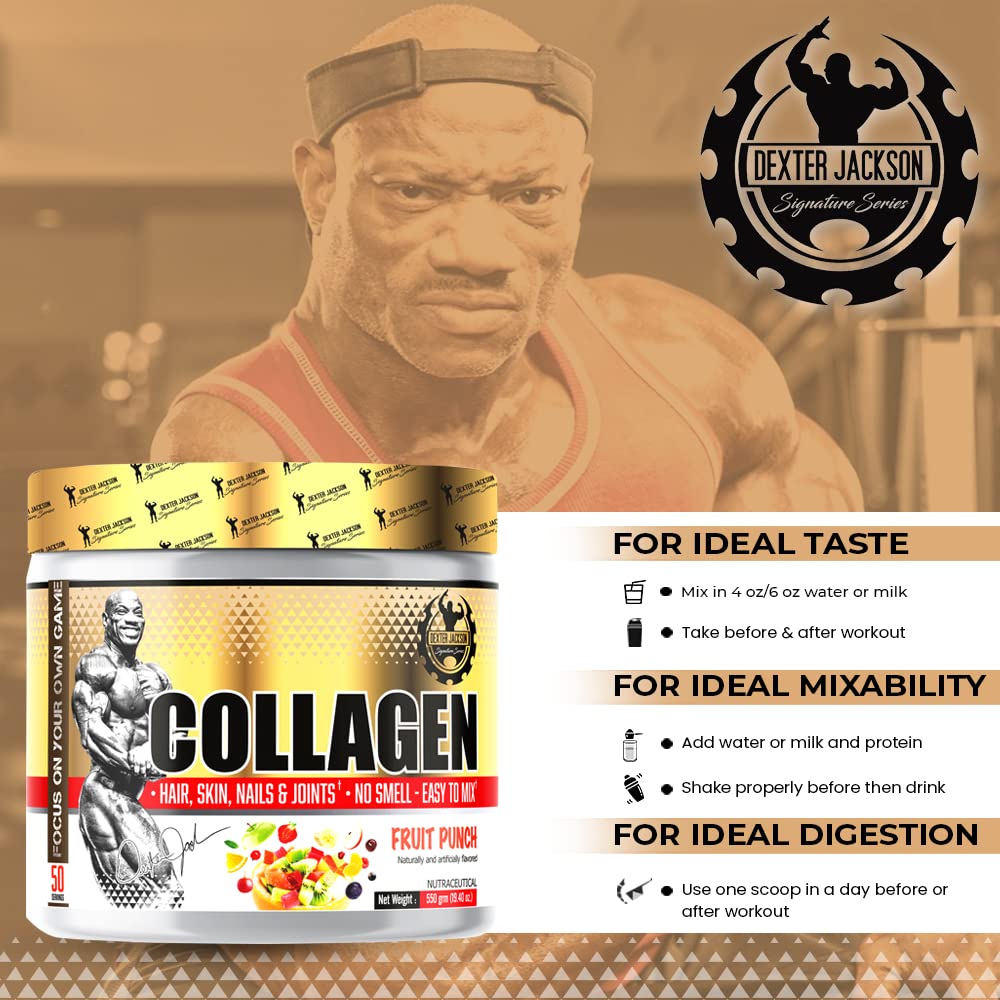 Dexter Jackson Gold Series Collagen, 50 servings, Fruit Punch