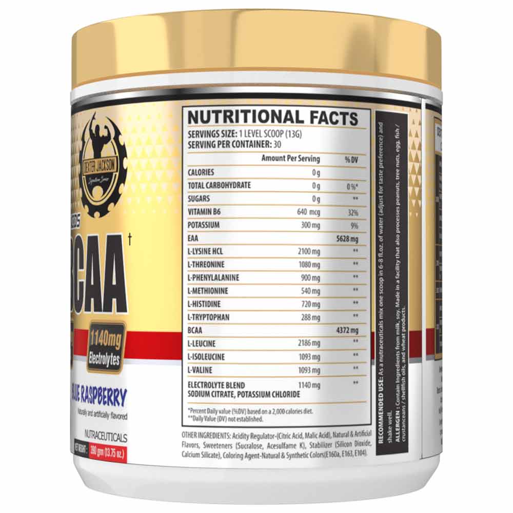 Dexter Jackson EAA + BCAA, 30 Servings Supplement Facts
