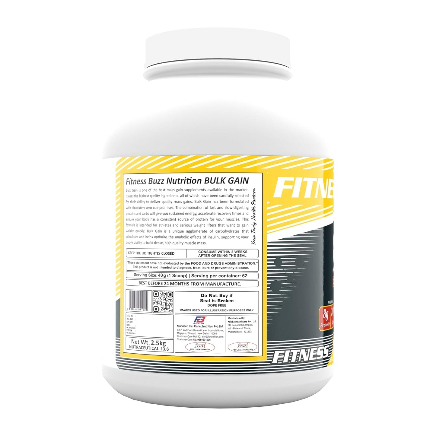 FB Nutrition Bulk Mass Gainer, 2.5kg, Chocolate
