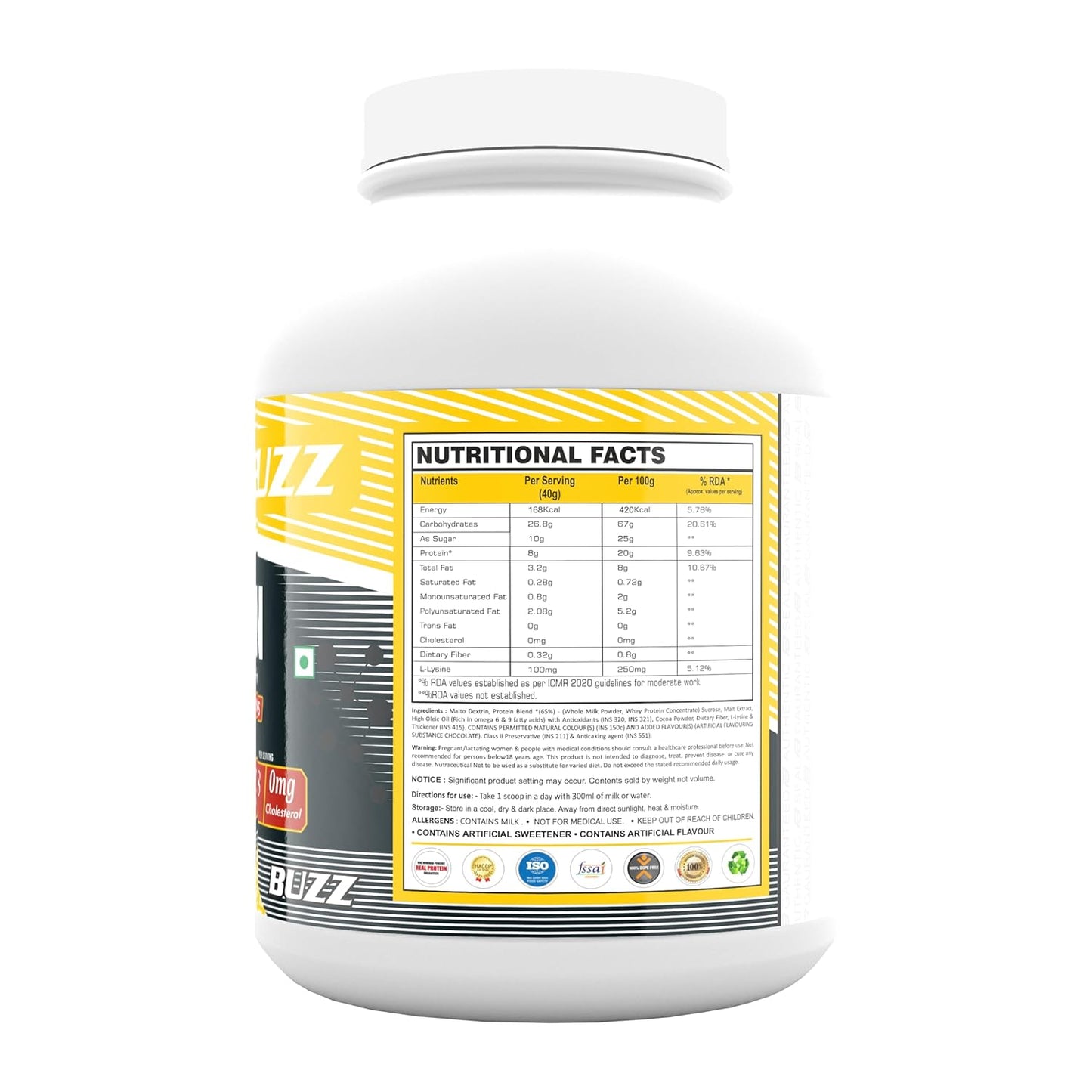 FB Nutrition Bulk Mass Gainer, 2.5kg, Chocolate