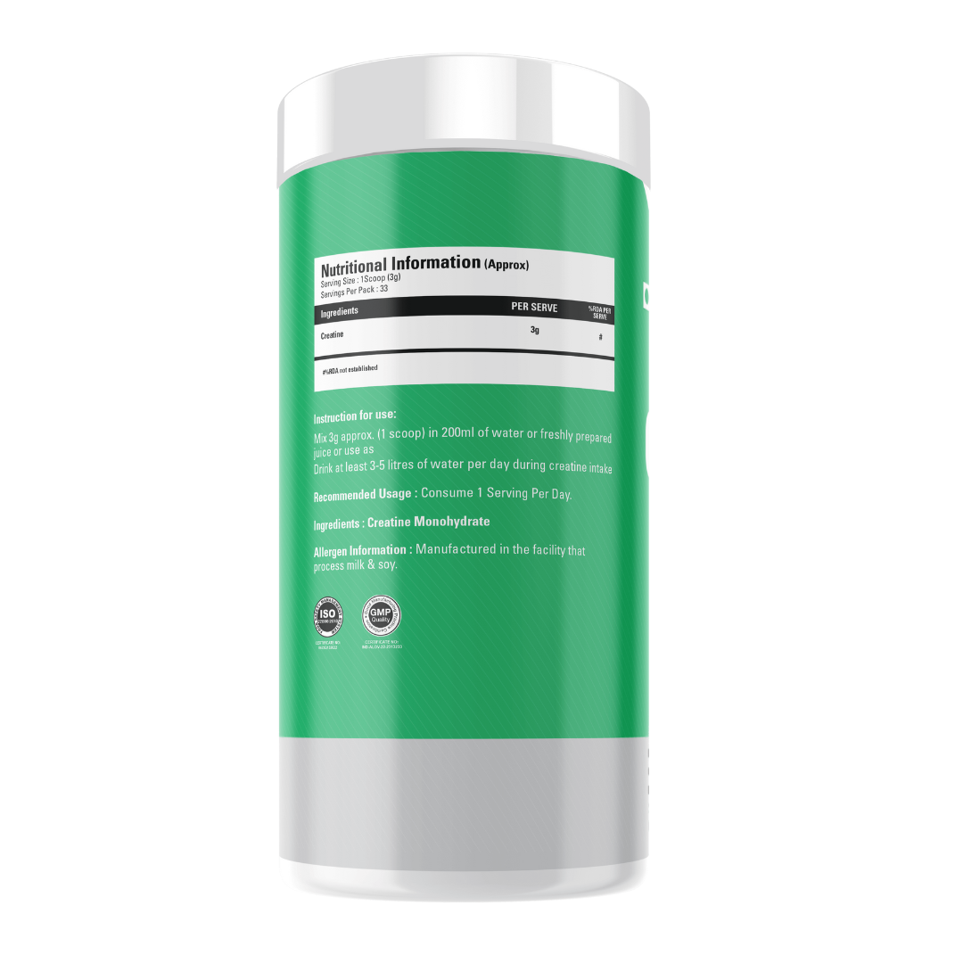 Gibbon Nutrition Creatine Monohydrate, 100gm, 33 servings