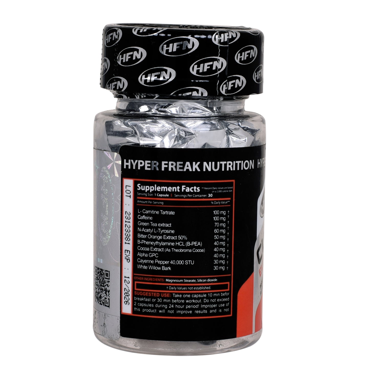 HFN Cut Fire 30 capsules Supplement Facts