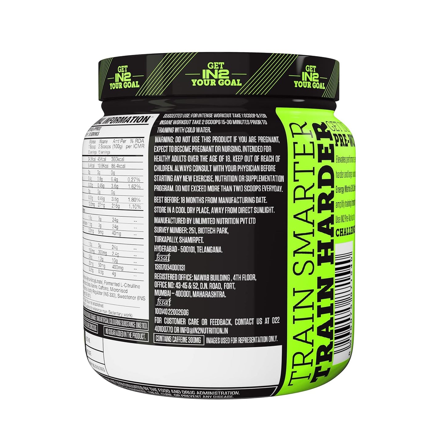 IN2 Pre-Workout, 30 servings