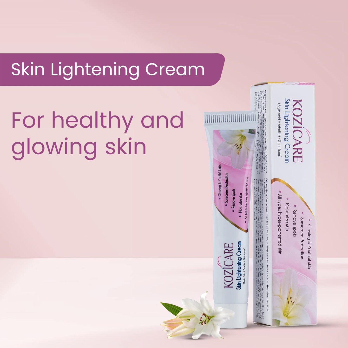 Kozicare Skin Lightening Non-Sticky Cream, 15gm