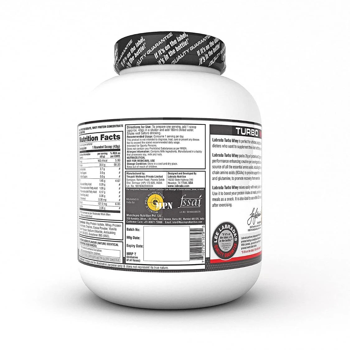 Labrada Turbo Whey, 1.8 kg