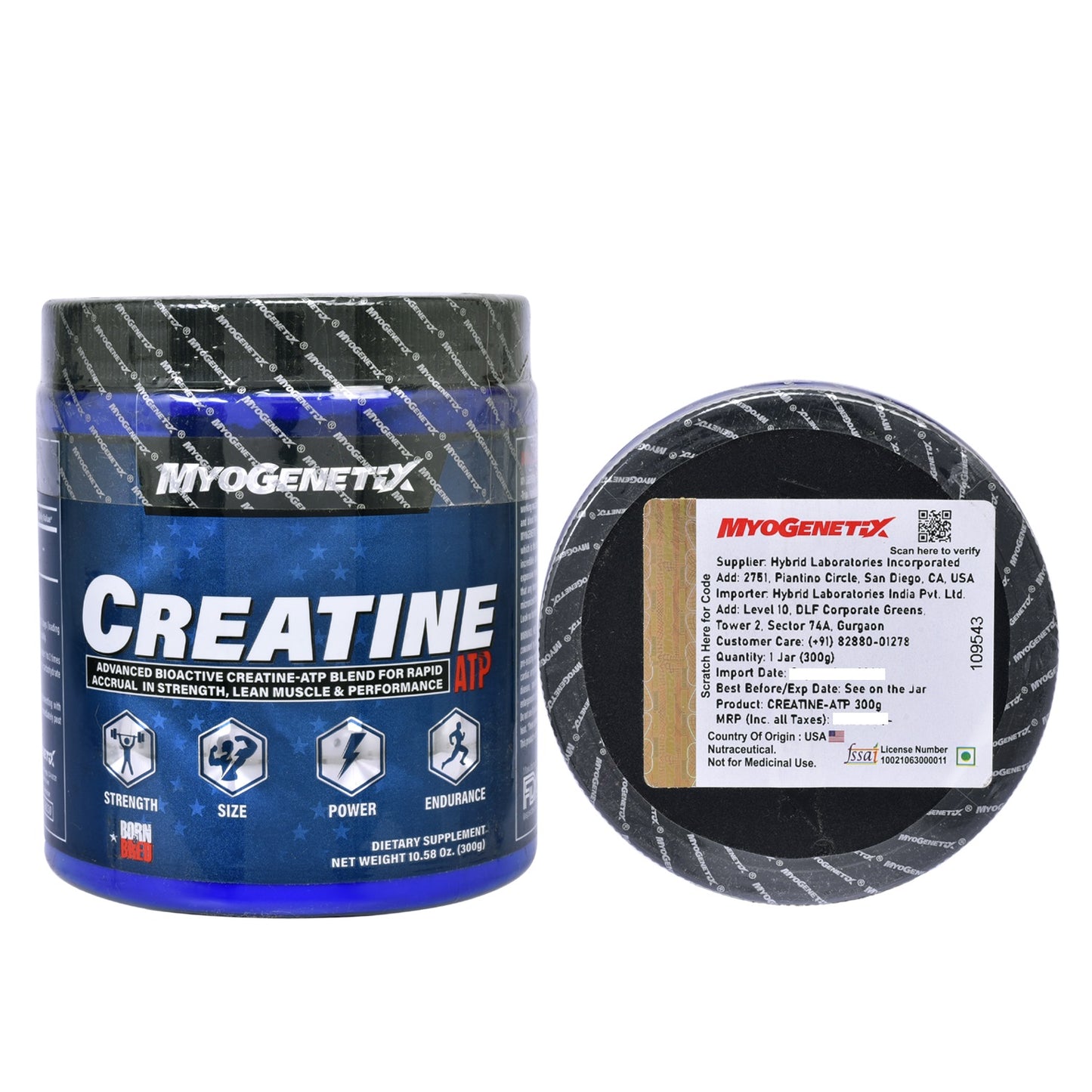 Myogenetix Creatine ATP, 300gm, 100 servings