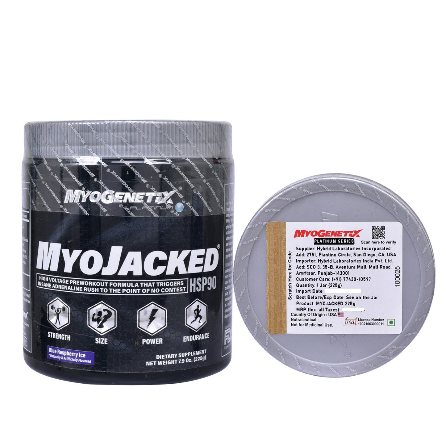 Myogenetix Platinum Series Myojacked Preworkout 225g , 45 servings