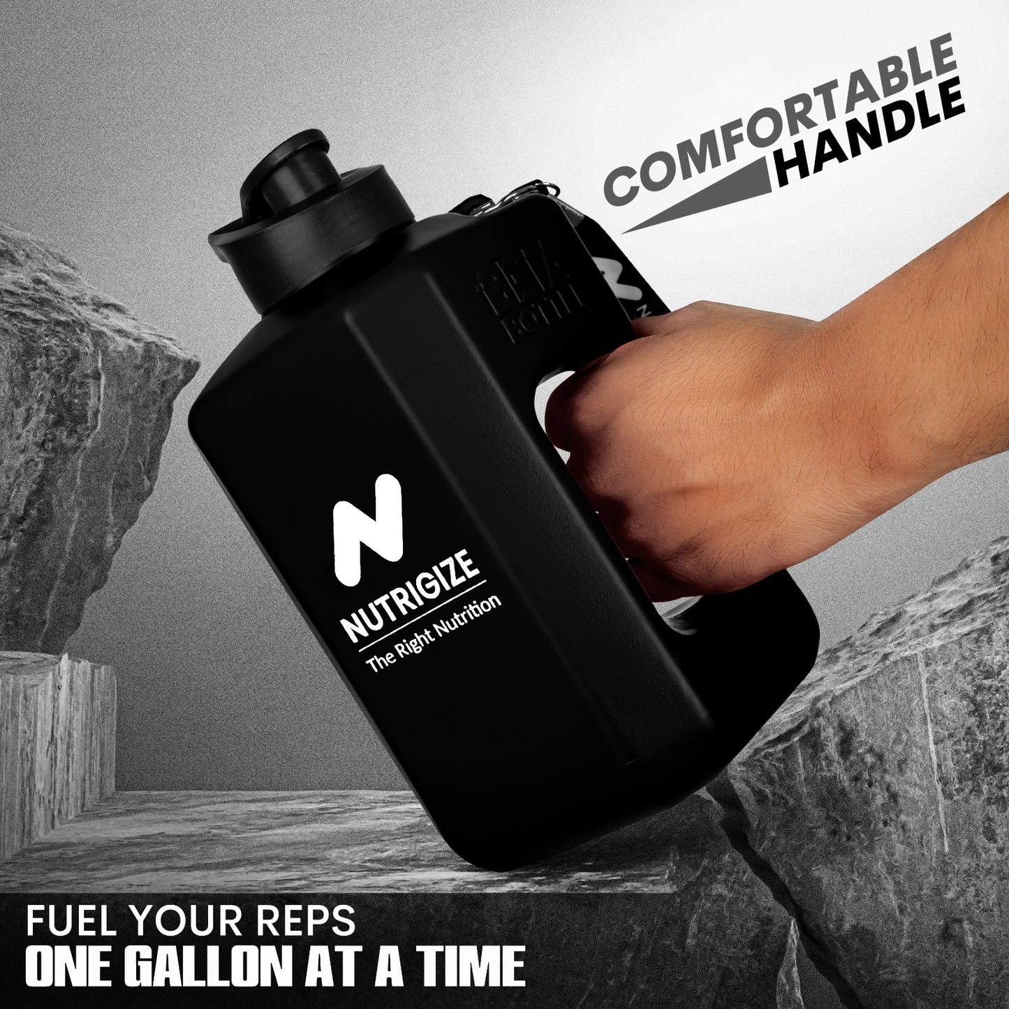 Nutrigize Leakproof Gallon Water Bottle with Handle, 2 Litre