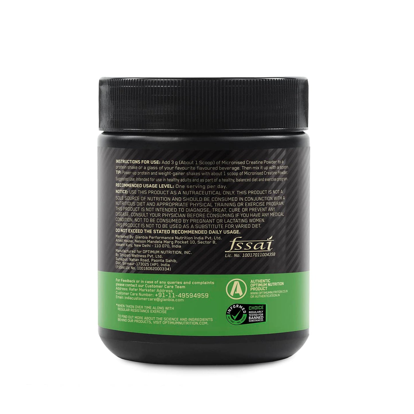 Optimum Nutrition (ON) Creatine Monohydrate Powder