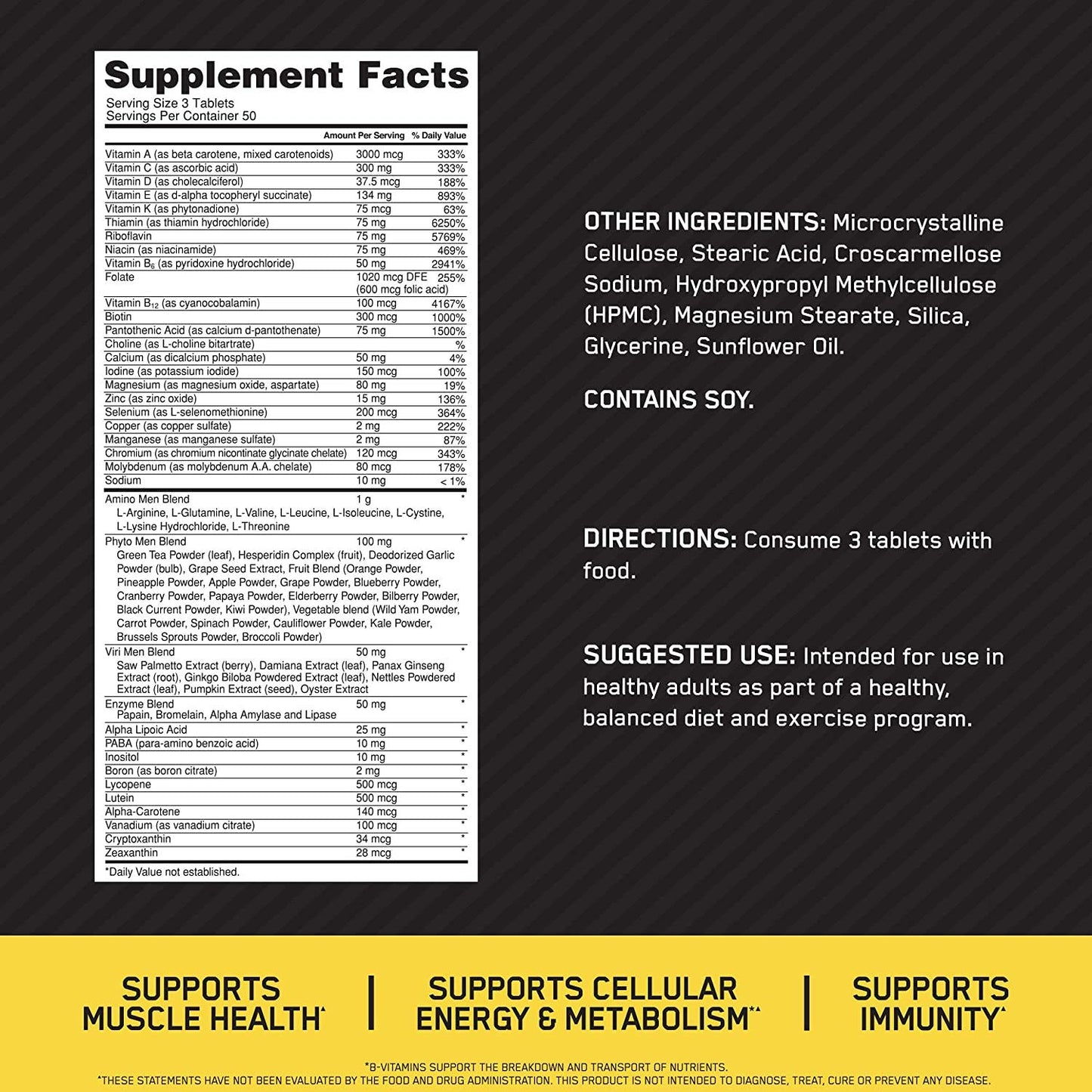 Optimum Nutrition (ON) Opti-men Multivitamin 150 count