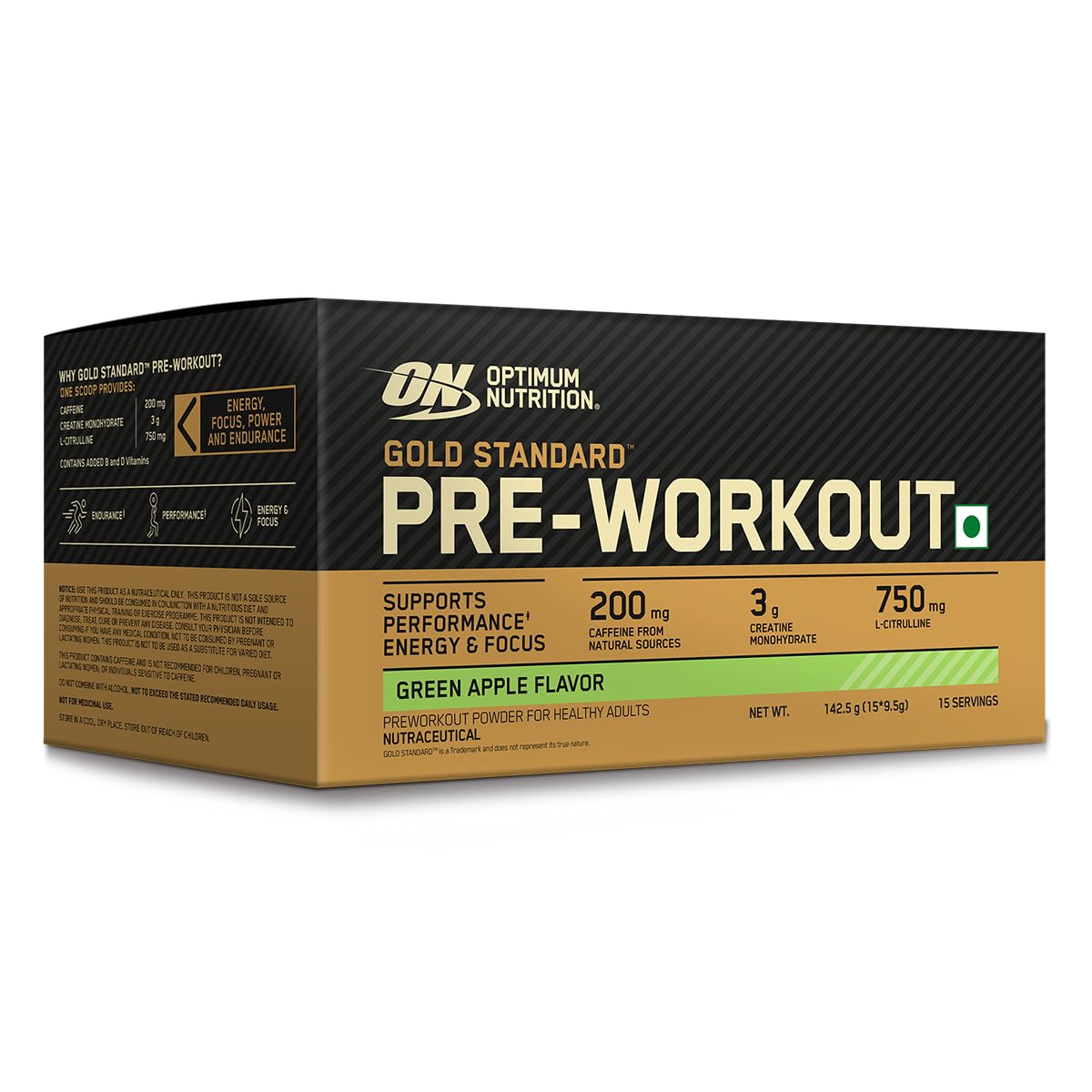 Optimum Nutrition (ON) Gold Standard Pre-Workout, 15 servings pack