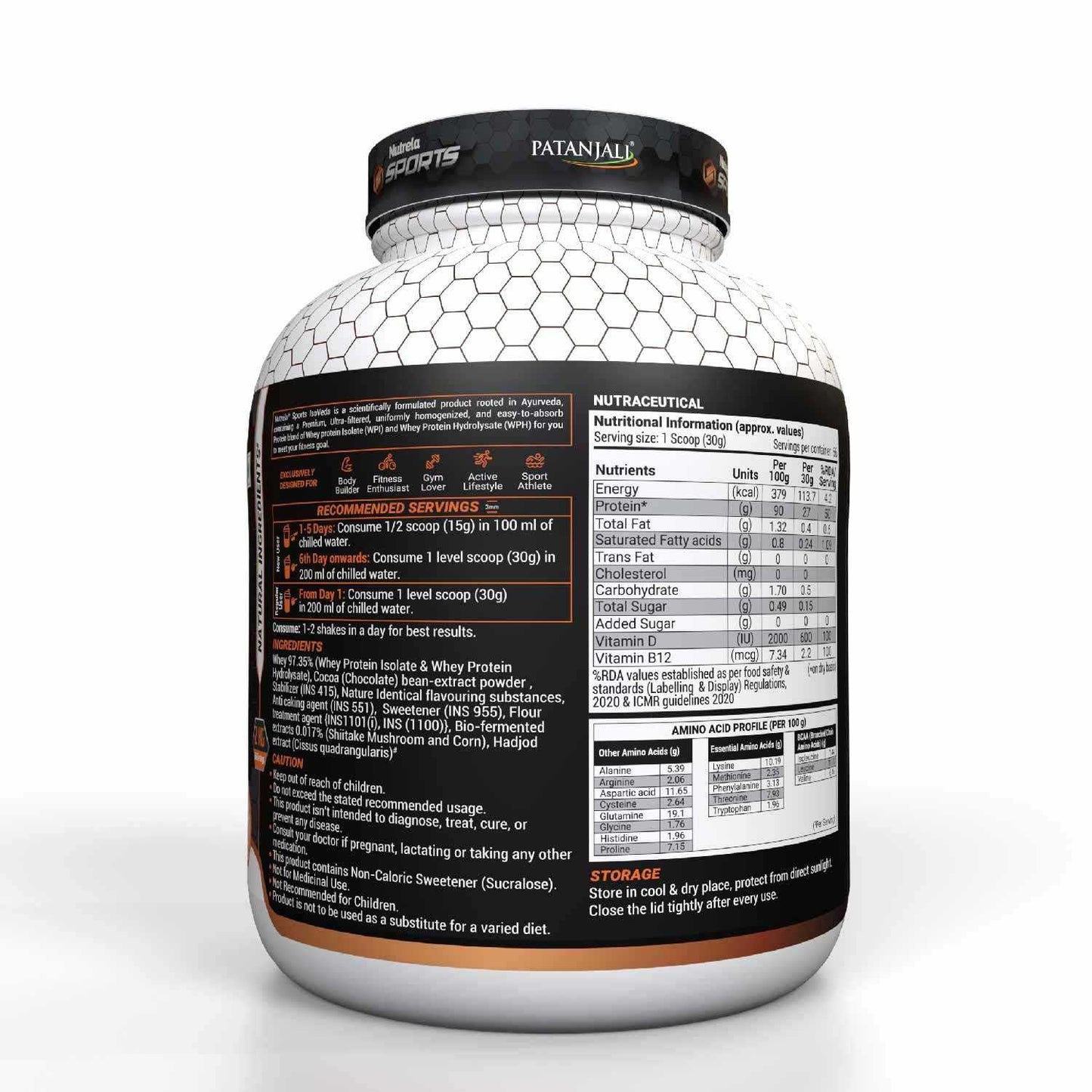 Patanjali Nutrela IsoVeda IsoPure Gold Whey Isolate Powder
