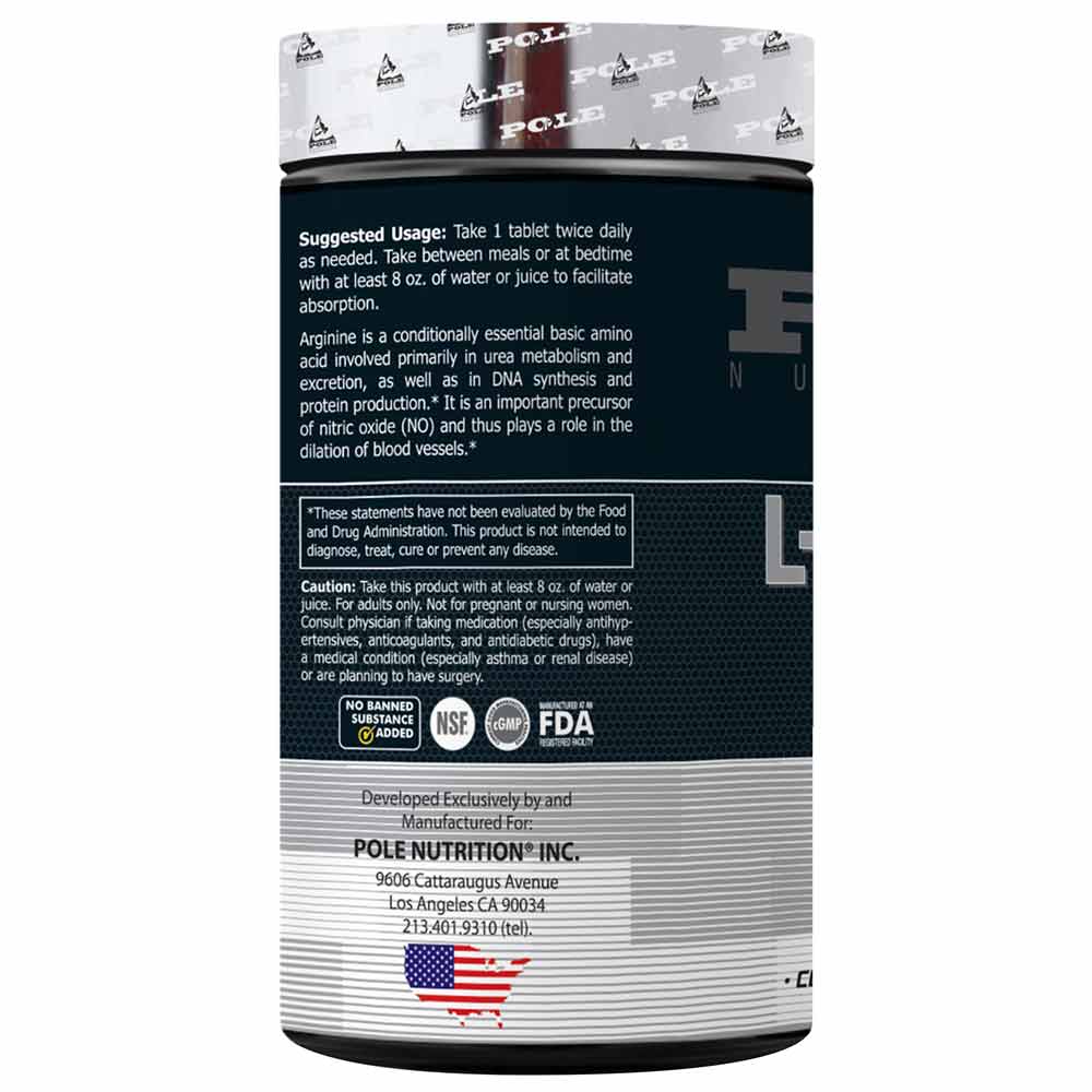 Pole Nutrition L-Arginine 1000mg 120 Tablets - Pole Nutrition -
