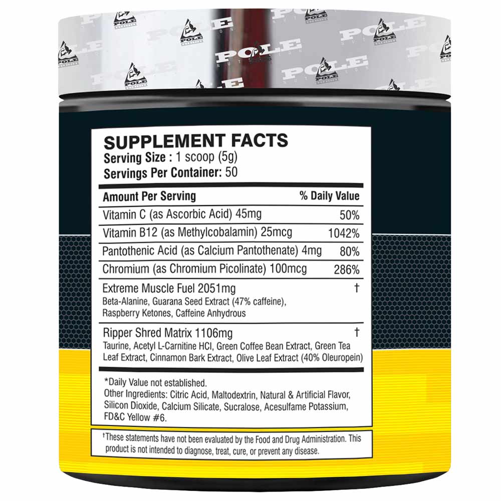 Pole Nutrition Ripper Fat Burner, 50 servings