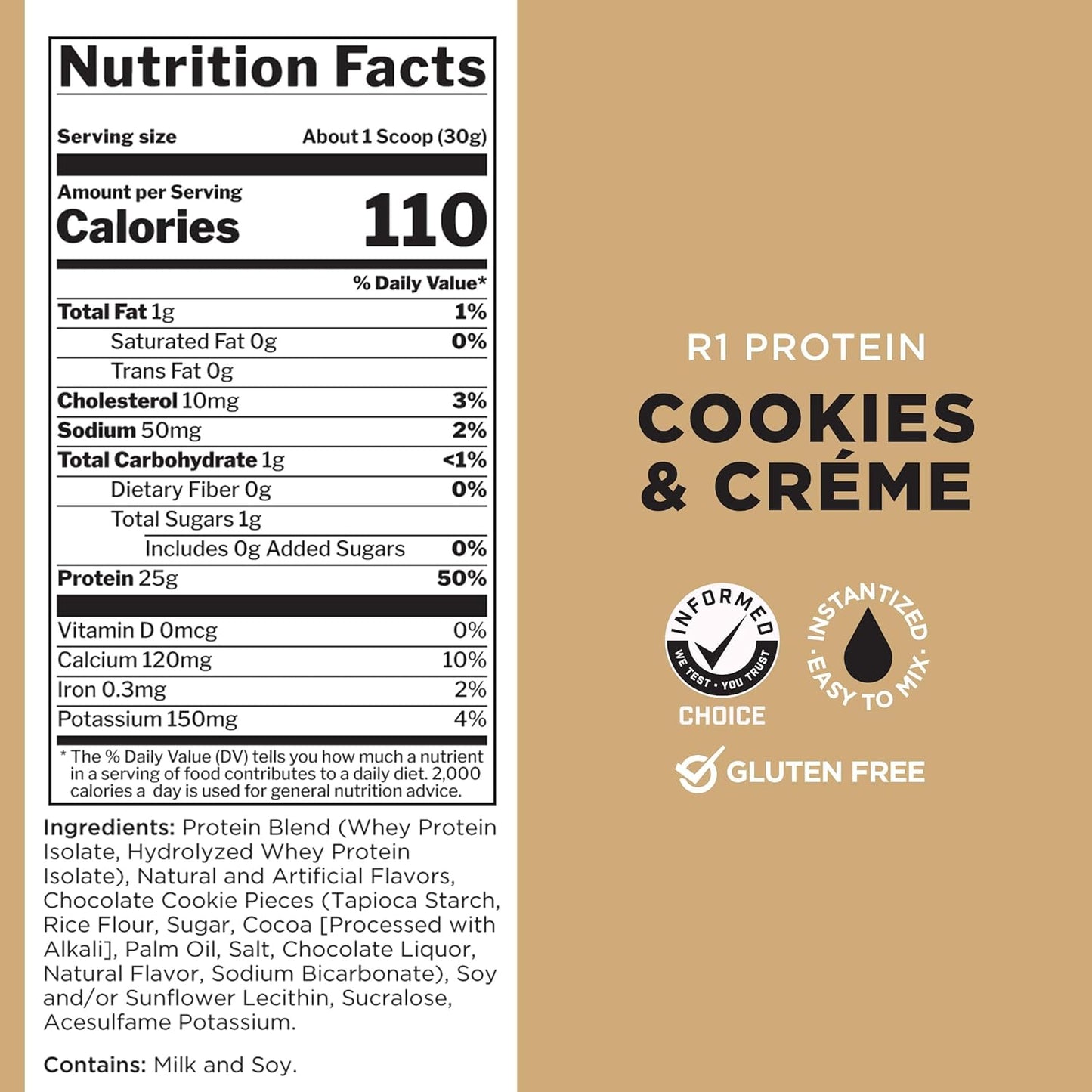 Rule1 R1 100% Whey Protein Isolate & Hydrolized Whey isolate 5lb