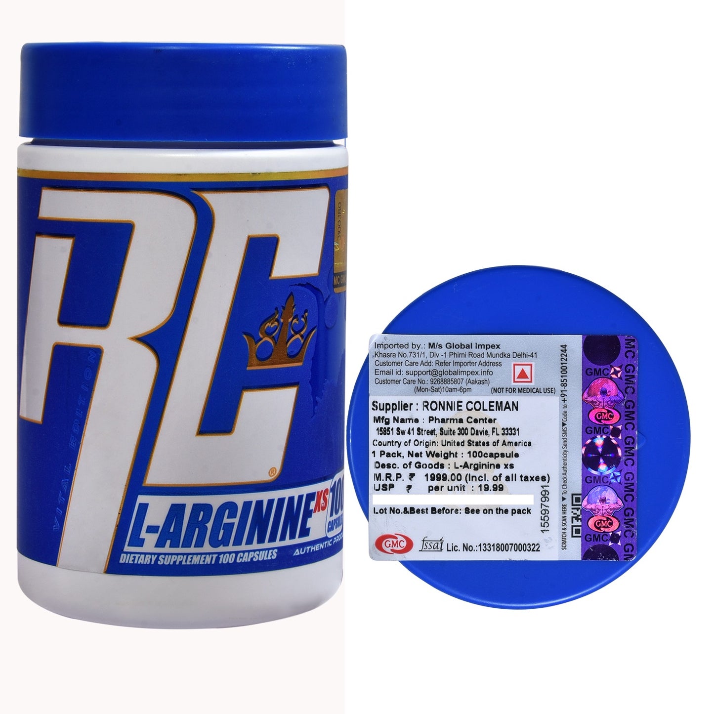Ronnie Coleman L-Arginine XS, 100 capsules - Ronnie Coleman -