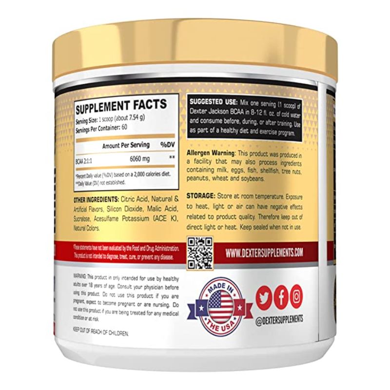 Dexter Jackson BCAA powder, 60 servings - Dexter Jackson - DJ_BCAA_FP