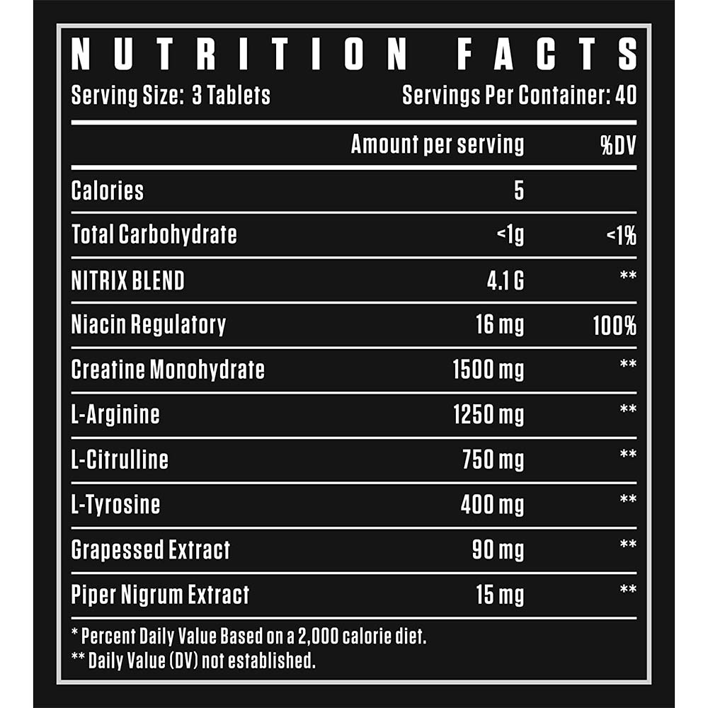 Dexter Jackson Black Series Nitrix Oxide Booster, 120 tablets - Dexter Jackson - DJ_Nitric_Black_120