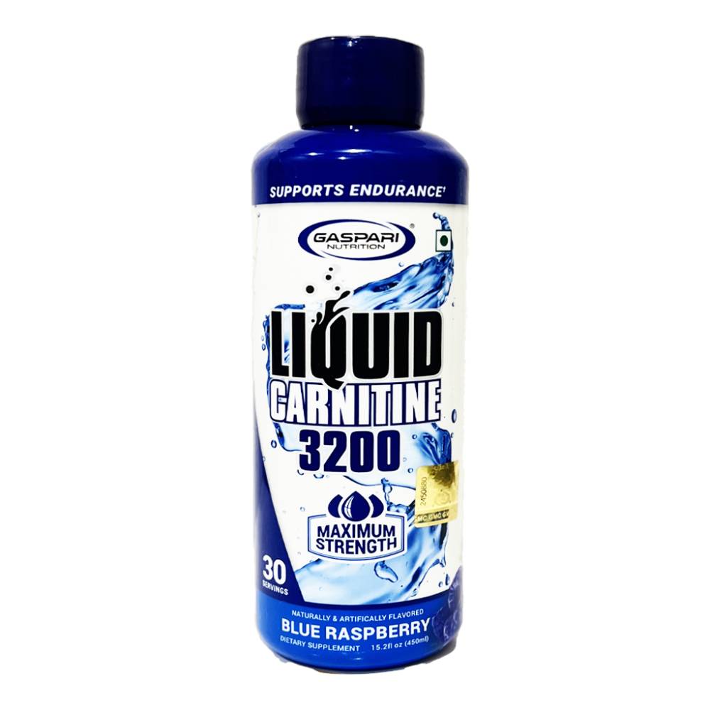 Gaspari Nutrition Liquid Carnitine 3200mg, 30 servings - Gaspari - Gasp_LCarni_BluRasp