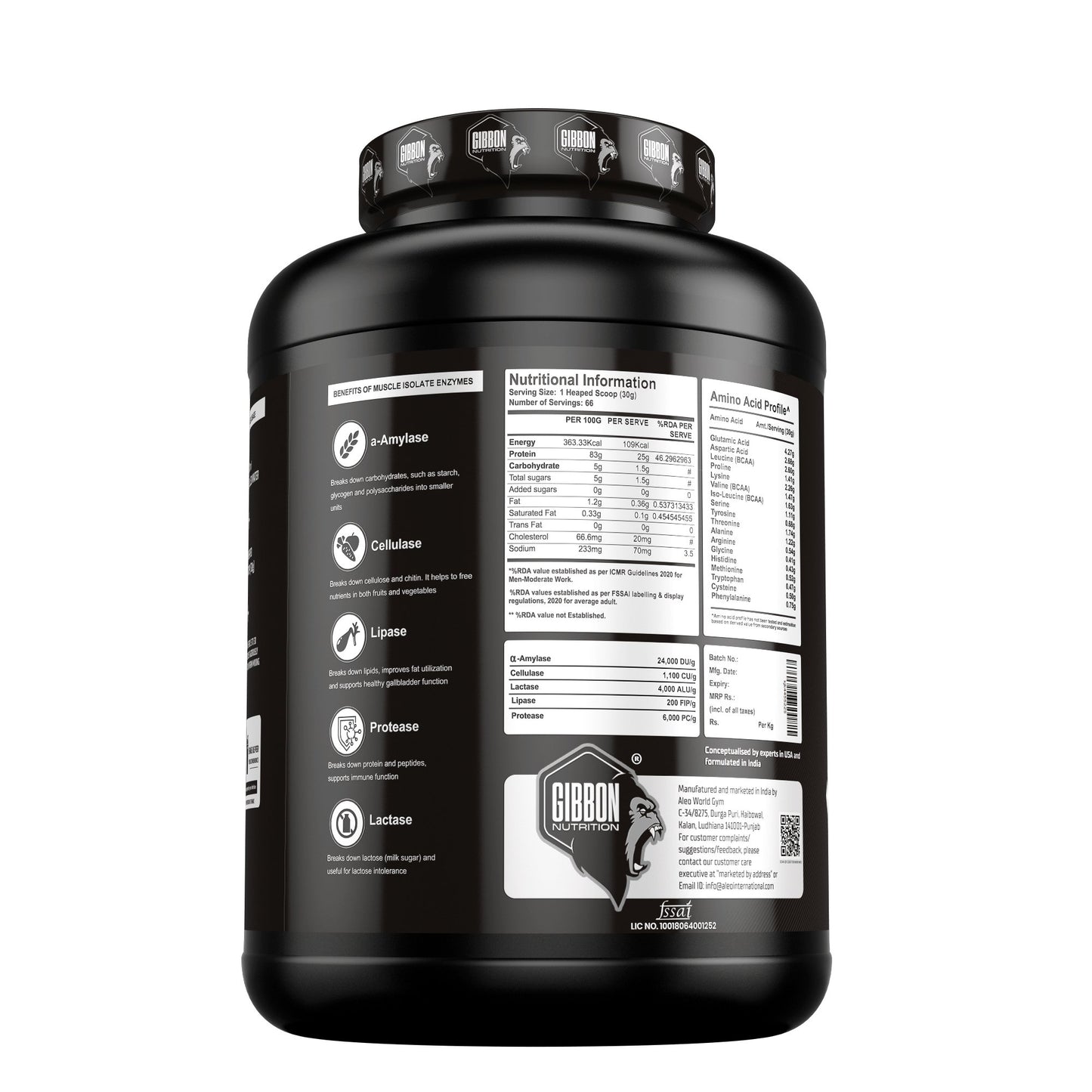 Gibbon Nutrition Muscle Isolate Protein Powder - Gibbon Nutrition -