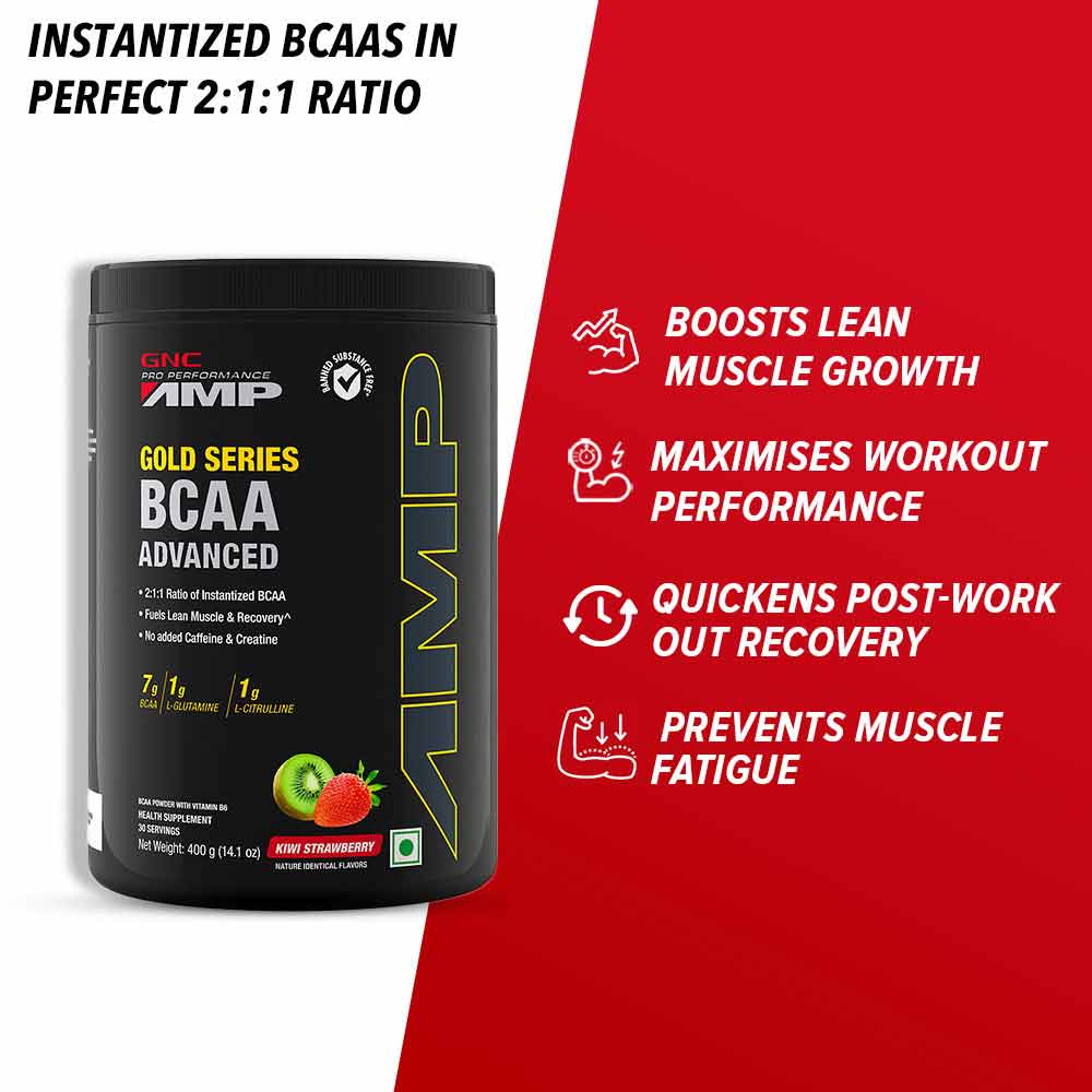 GNC AMP Gold Series BCAA Advanced | 30 servings - GNC -