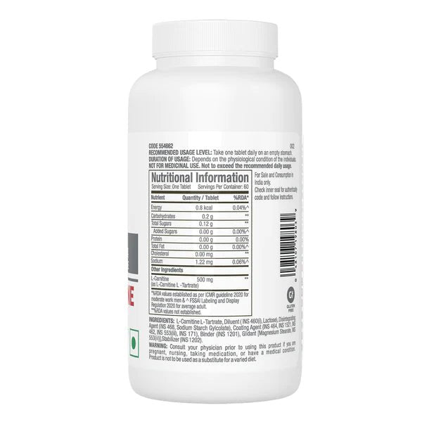 GNC Pro Performance L-Carnitine (500mg) 60 tablets - GNC -