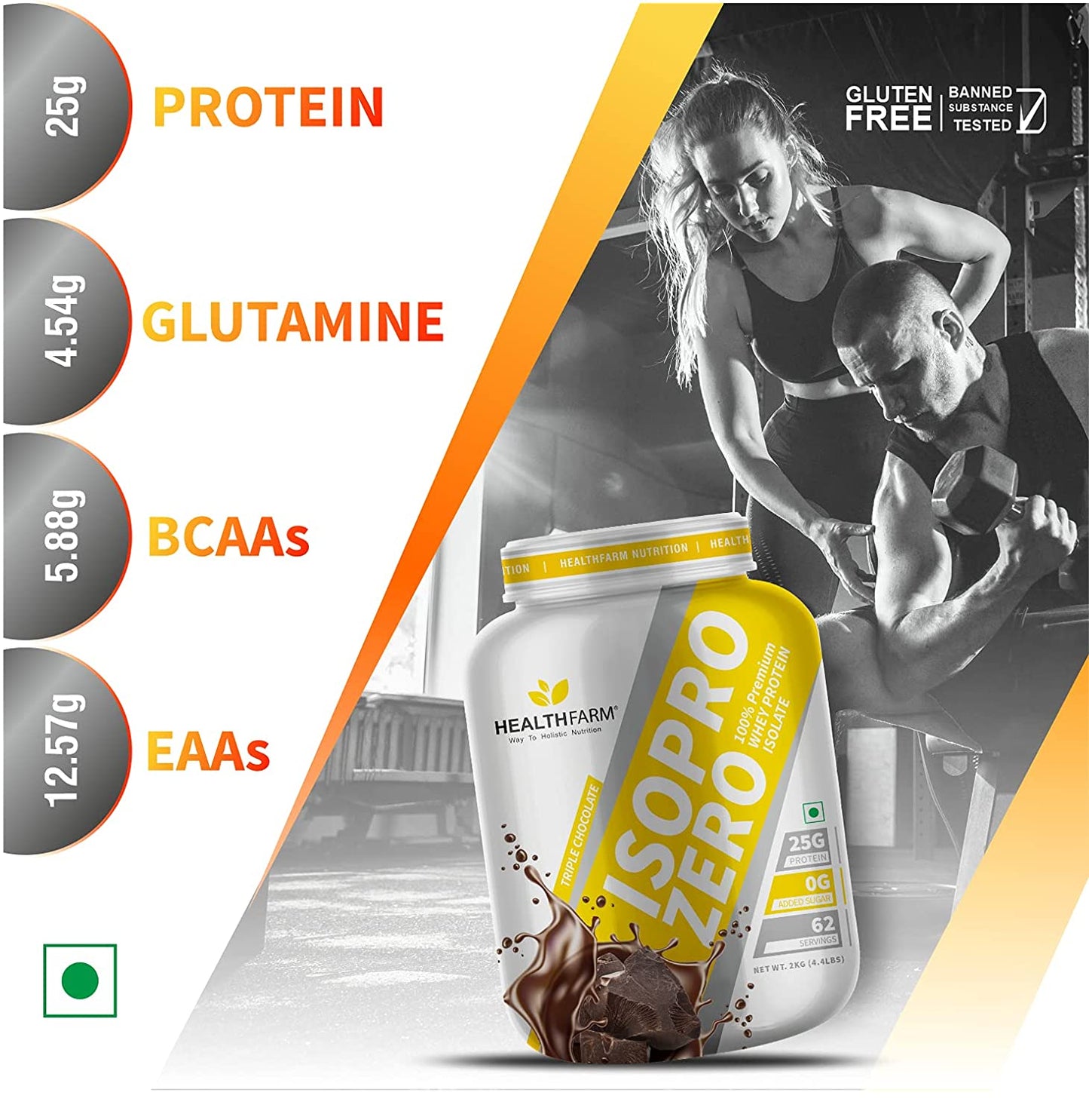 Healthfarm Isopro Zero Whey Isolate Protein Powder