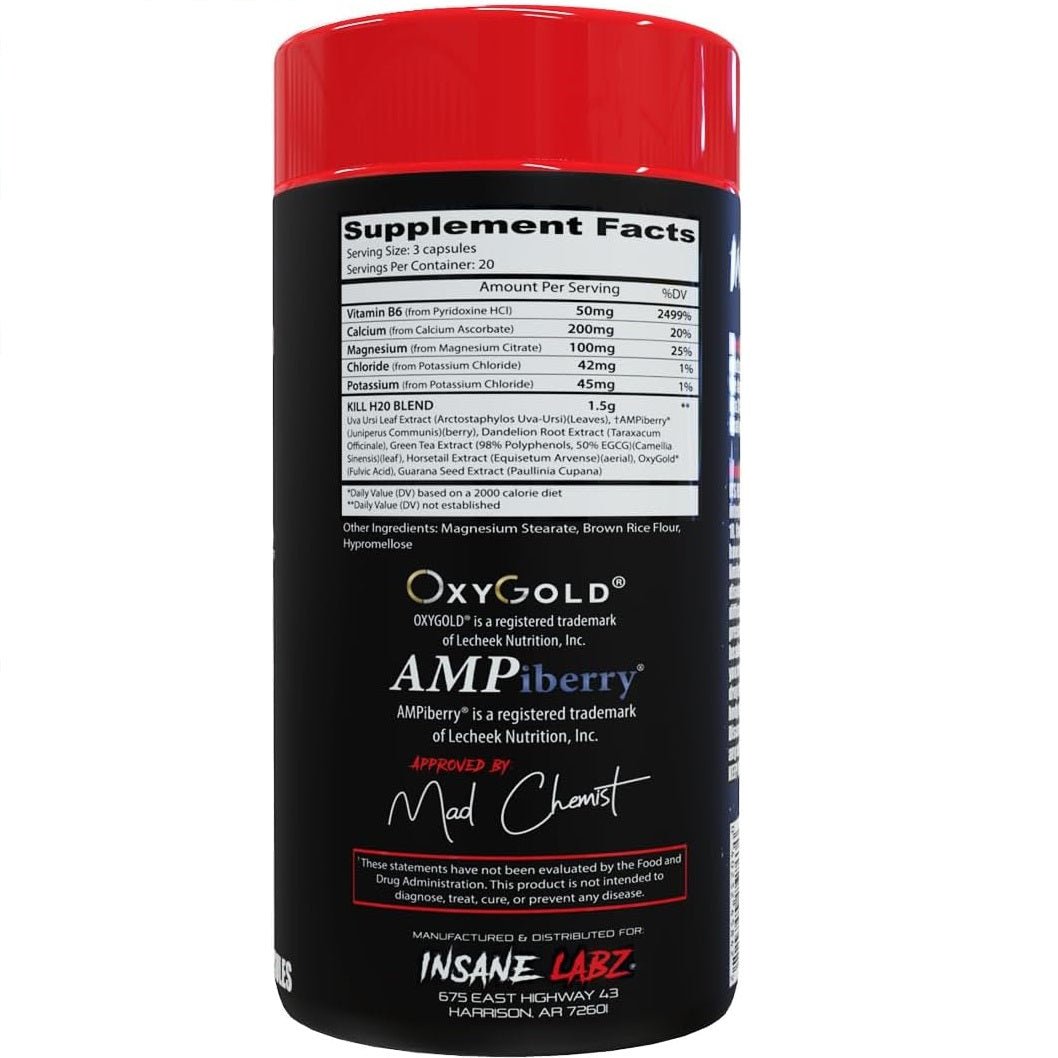 Insane Labz Kill H2O, 60 count - Insane Labz -