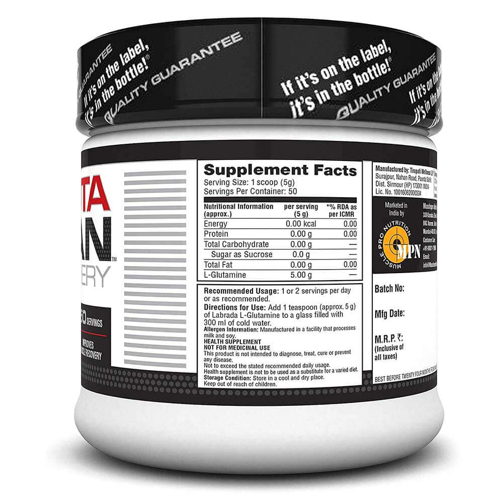 Labrada GlutaLean Unflavoured 250gm | 50 servings