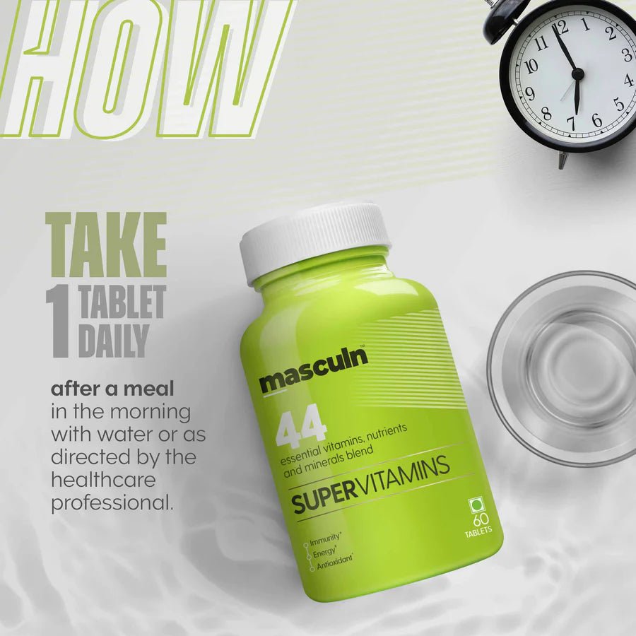Masculn Super Multivitamin Tablets, Helps Improve Stamina & Strength For Men/Women, 60 Tablets - Masculn -