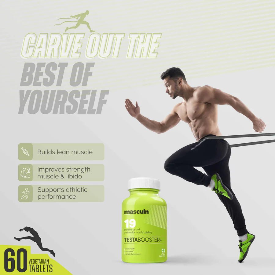Masculn Testosterone Booster Supplement To Enhance Stamina For Men | 60 Tablets - Masculn -