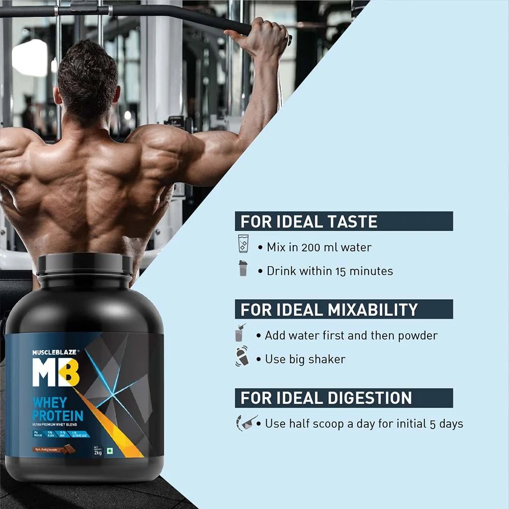 MuscleBlaze Whey Protein, Rich Milk Chocolate - Muscleblaze -