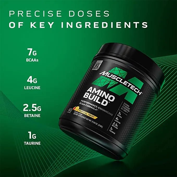 Muscletech Amino Build BCAA Amino Acids + Electrolyte Powder - Muscletech -