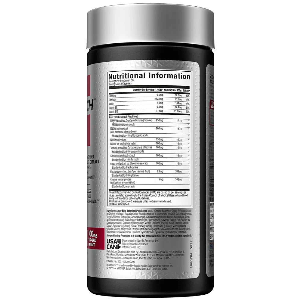 Muscletech Hydroxycut Super Elite | 100 Veggie Capsules