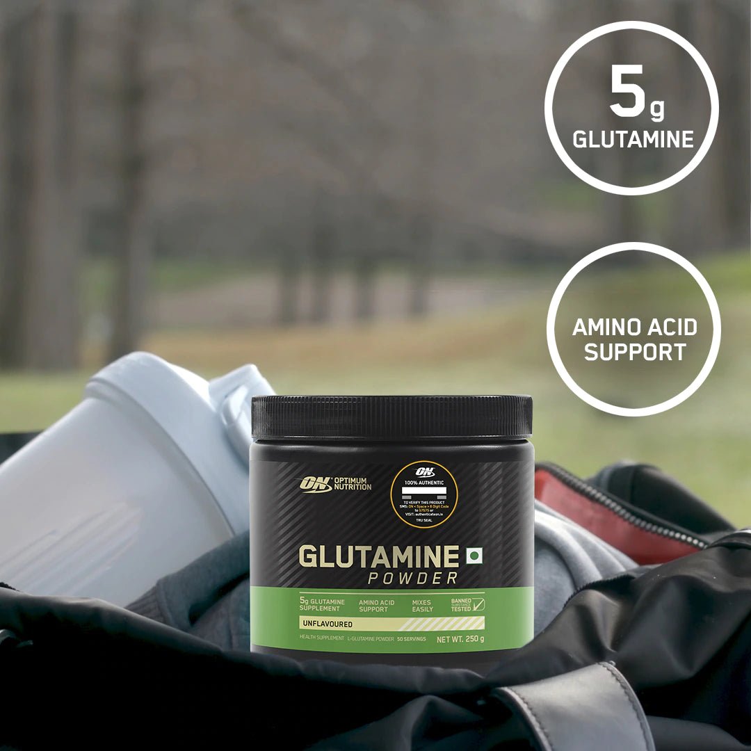 Optimum Nutrition L-Glutamine 250gm - Optimum Nutrition -